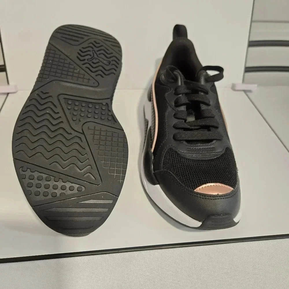 Puma Black and Rose Gold Sneakers – Stylish and Sporty